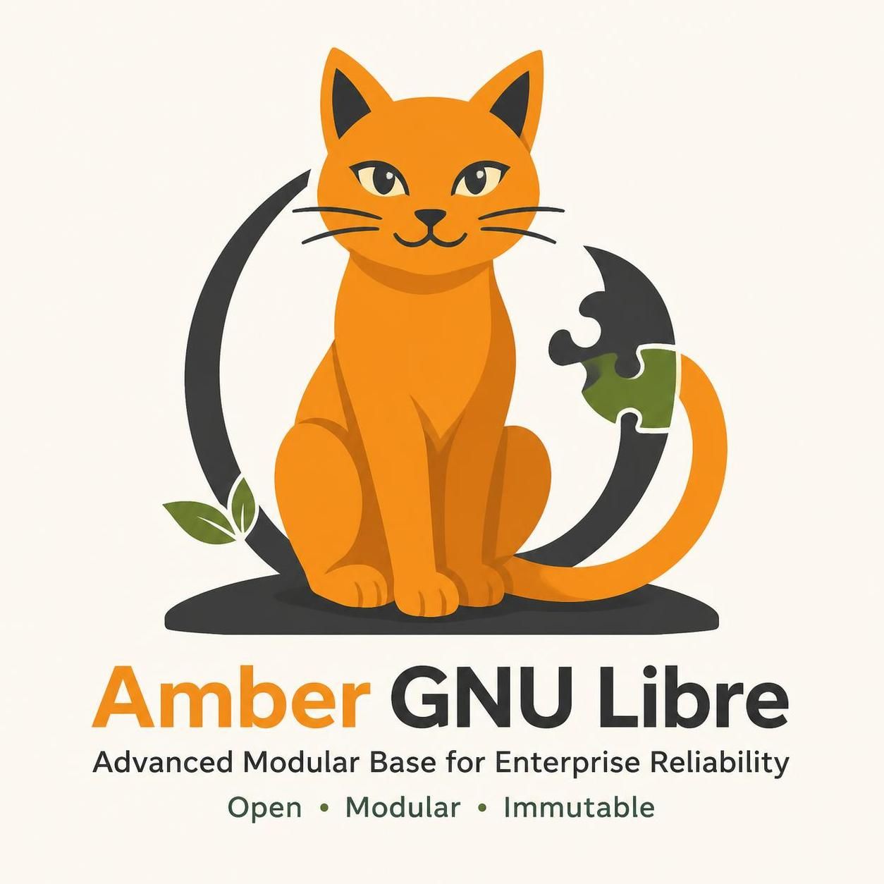 Amber GNU Libre Logo